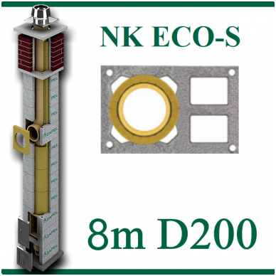 NK ECO S 8m Ø200 + 2 W